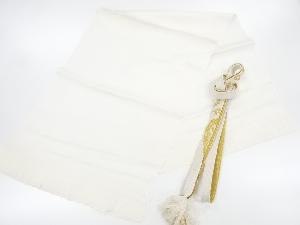 リサイクル　正絹　流水に菊模様織出し帯揚げ・帯締めセット